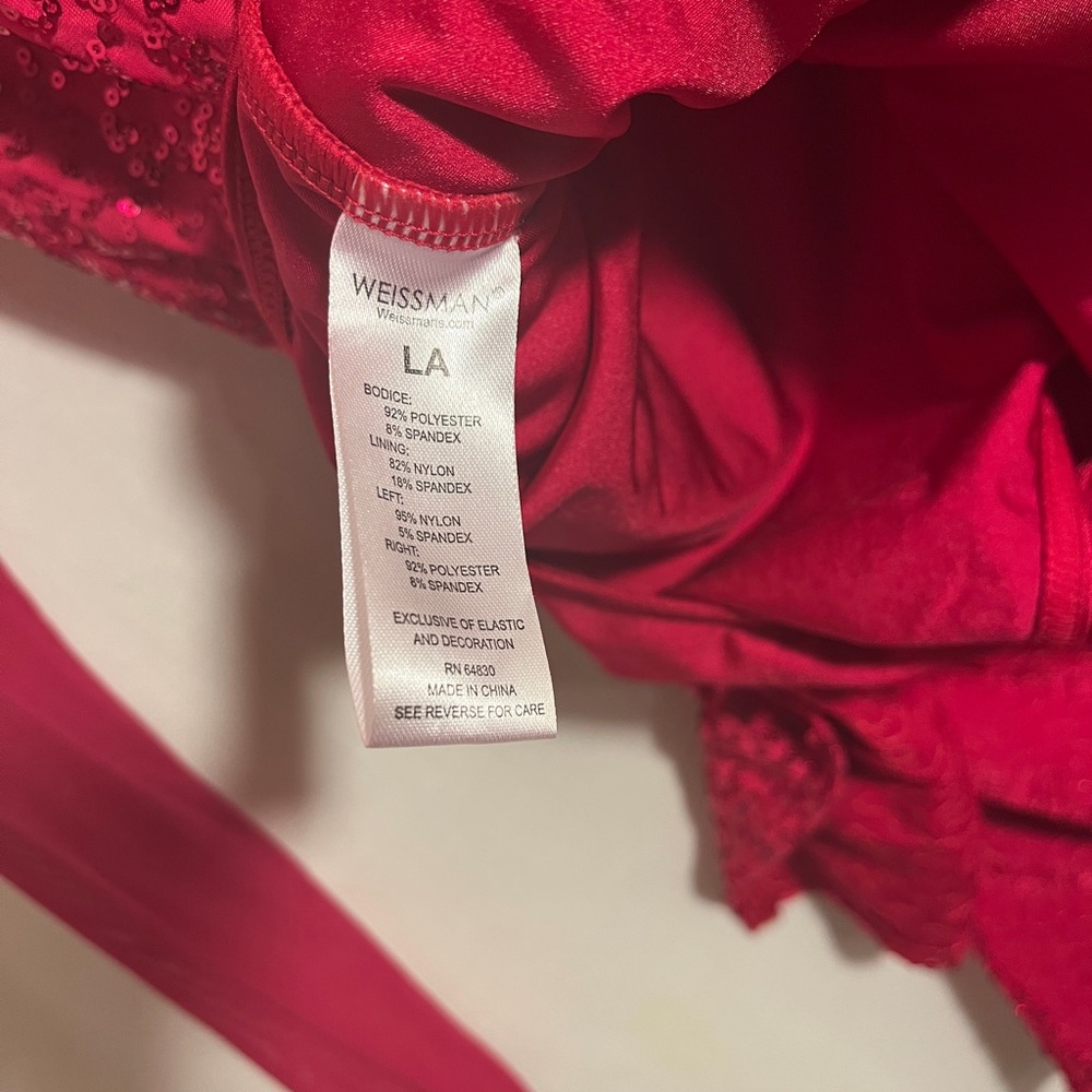 Weissman Vibrant Red Sequin Dress - Picture 3 of 4